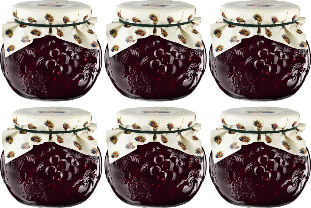 Food-United WALDBEEREN-KONFITÜRE EXTRA NATURREIN 6x 640g DARBO im Dekorglas