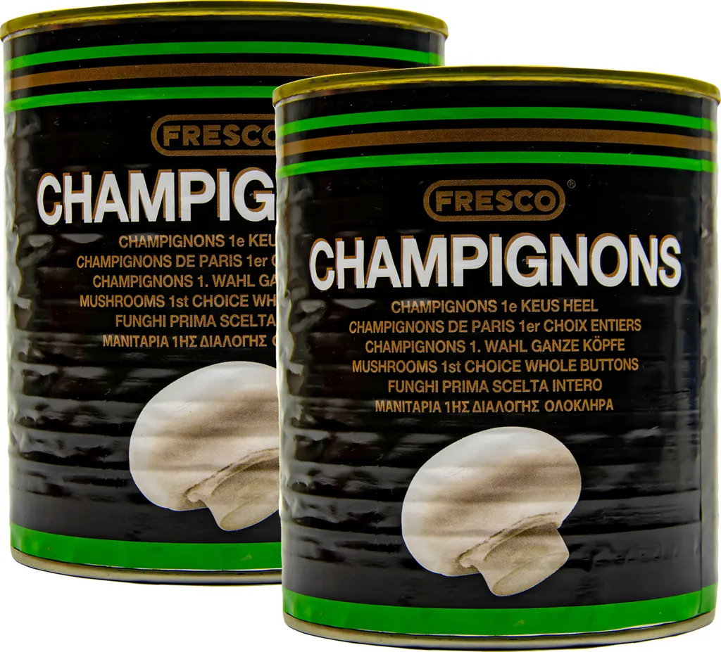 Food-United white mushrooms whole heads 2 cans filling quantity 800g ATG 460g