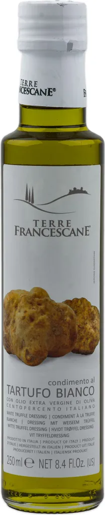 Food-United Weißer Trüffel-Öl 250ml von TERRE FRANCESCANE extra Natives Olivenöl mit weißem Trüffel-Aroma Premium-Trüffelöl aus Italien für Feinschmecker-innen und Gourmetküche