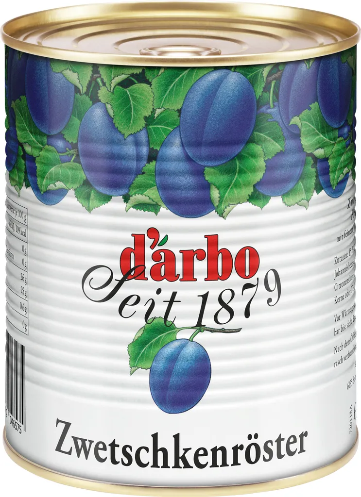 Food-United ZWETSCHKEN-RÖSTER 880g Fruchtdessert original von DARBO
