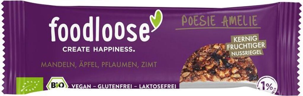 foodloose Nussriegel Poesie Amelie glutenfrei laktosefrei -- 35g x 24  - 24er Pack VPE