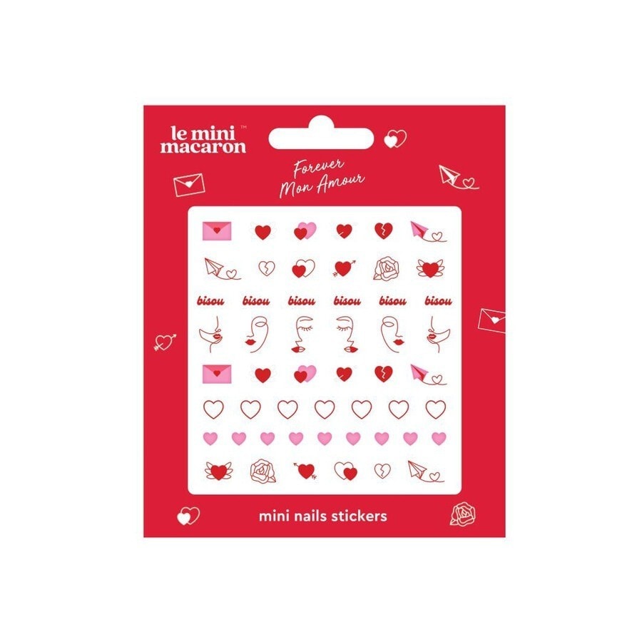 Le Mini Macaron Forever Mon Amour - Mini Nail Stickers