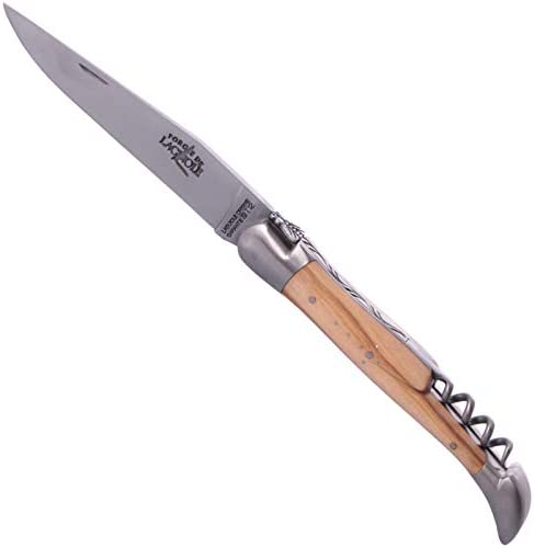 Forge De Laguiole Prestige Inox Olive with Corkscrew 12 cm