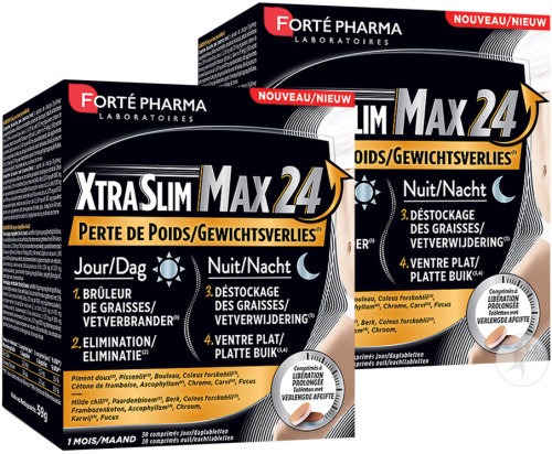 Forté Pharma slimming product XtraSlim Max24 weight loss 60 tablets Promo 1+1 Free