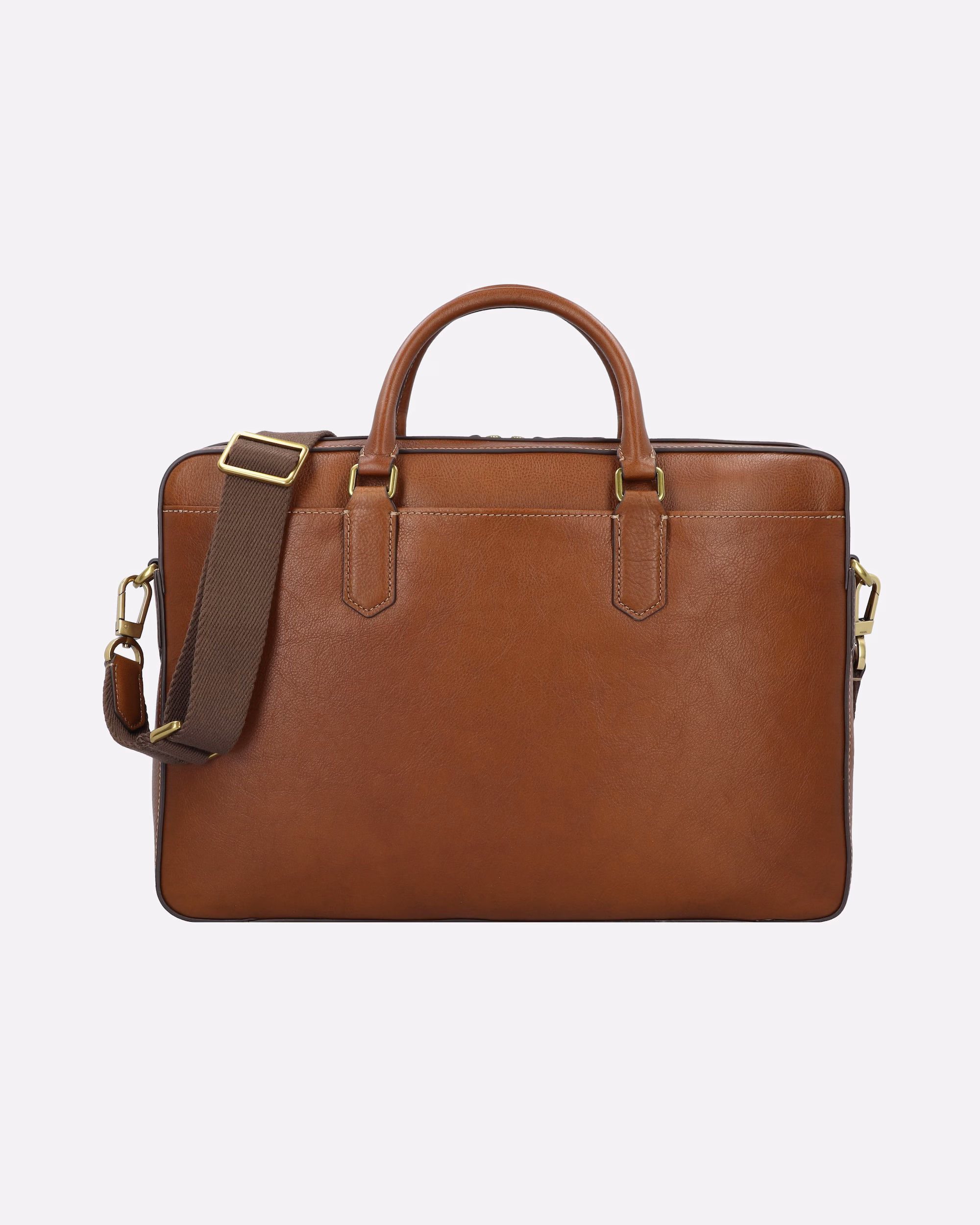 Fossil laptop bag Asher briefcase leather 40 cm laptop compartment