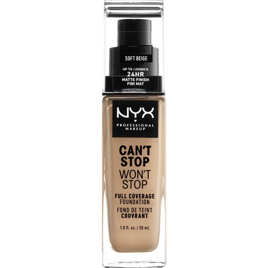 NYX PROFESSIONAL MAKEUP Can't Stop Won't Stop 24-Hour, No. 7.5 - Soft Beige