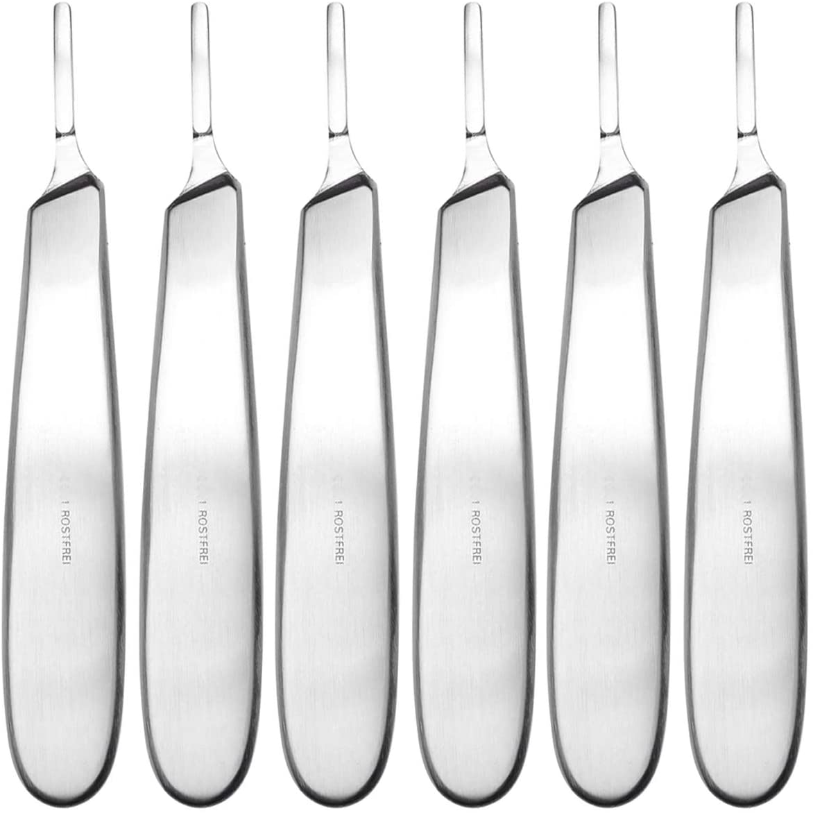 6 x Scalpel Holder with Round Handle Figure 3 - Scalpel Handle - Blade Holder for Disposable Slatella Blades - Stainless Steel