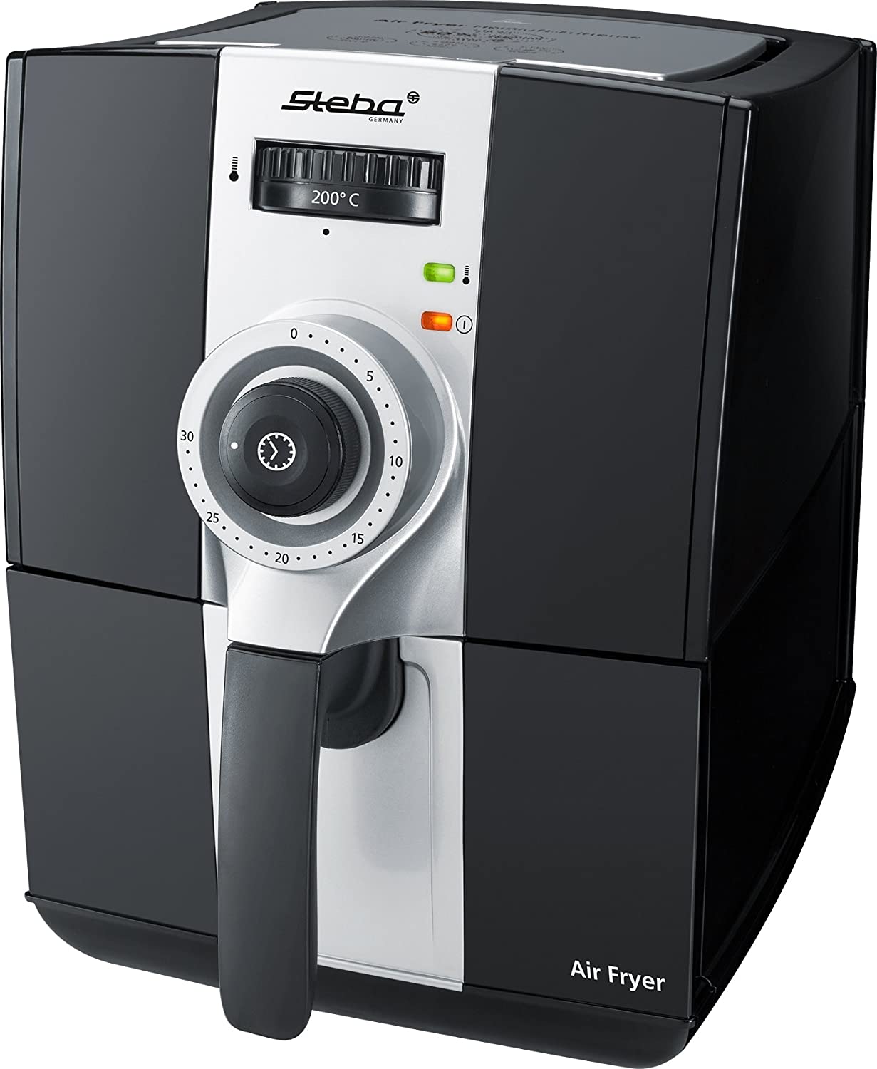Steba HF 900 Hot Air Fryer, 2 Litre Volume Up to 80% less fat, 1500 Watt, Black/Grey