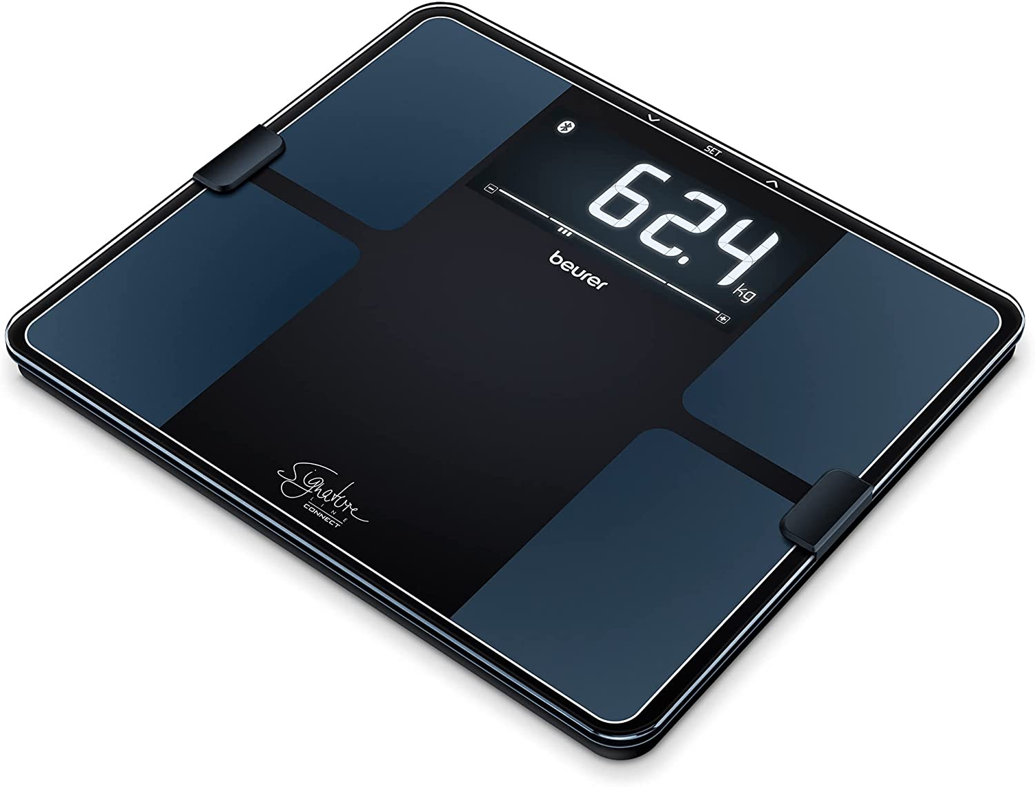 Beurer BF 915 Diagnostic Scale, Precise Body Analysis for up to 8 People, Body Fat Measurement, with Illuminated XXL Display, Load Capacity up to 200 kg, Includes App Connection