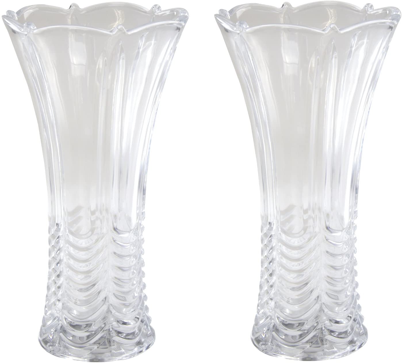 Decoline Glass Vase Transparent Motif A – Pack of 2 – XL