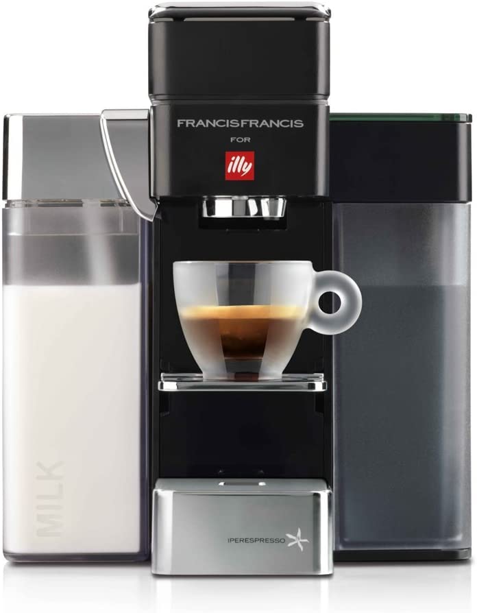 illy FrancisFrancis Y5 Milk Iperespresso Capsule Machine, Espresso + Coffee, Black