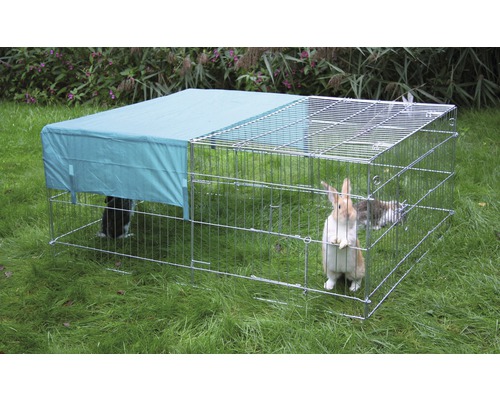 Outdoor enclosure including sun protection 144 x 112 x 60 cm galvanized