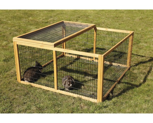 KERBL outdoor enclosure with escape barrier 116x116x58 cm