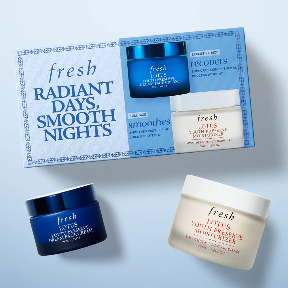 fresh Radiant Days, Smooth Nights Set facial care set