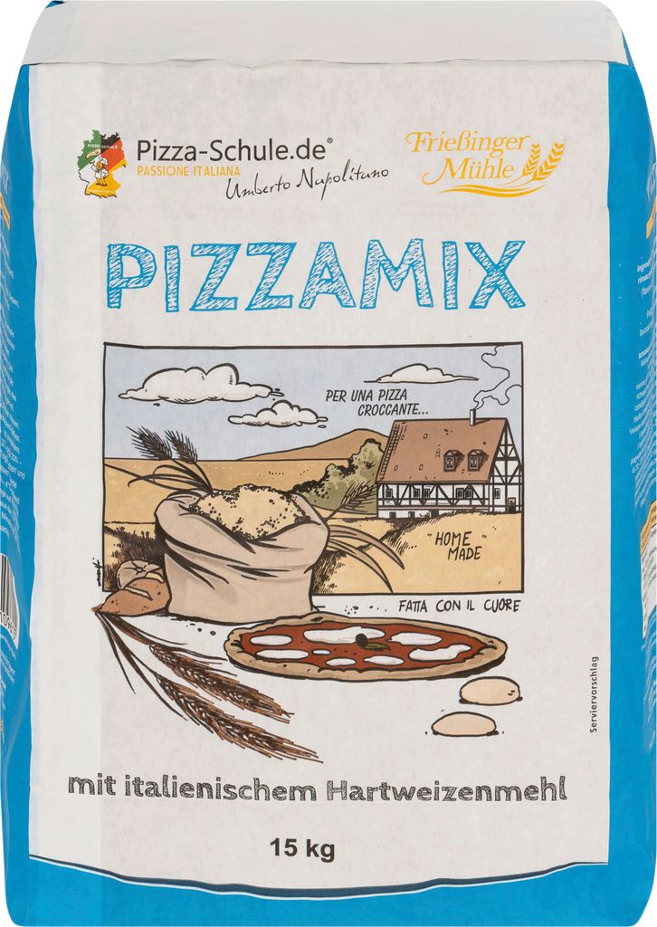Frießinger Mühle Pizza Mix Pizza Flour T00 with Italian durum wheat flour 15kg