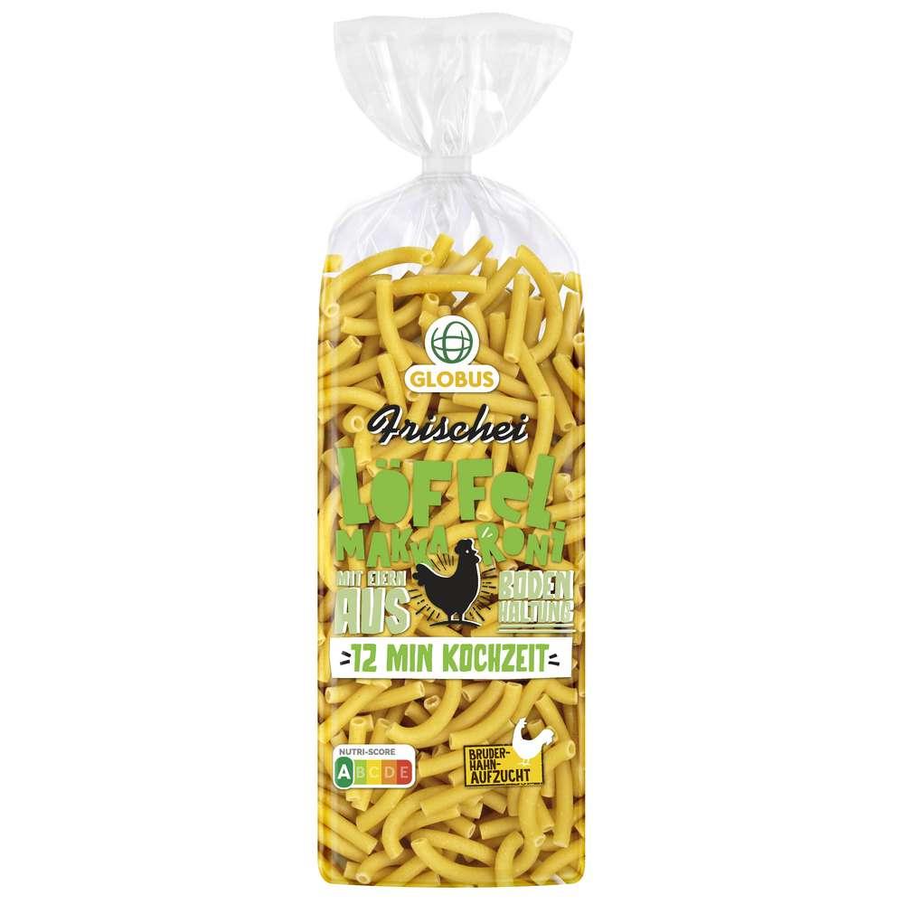 Fresh egg spoon macaroni noodles