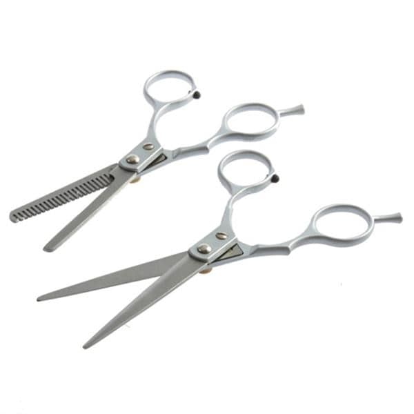UNIQ Hairdressing set with 2 scissors, silver