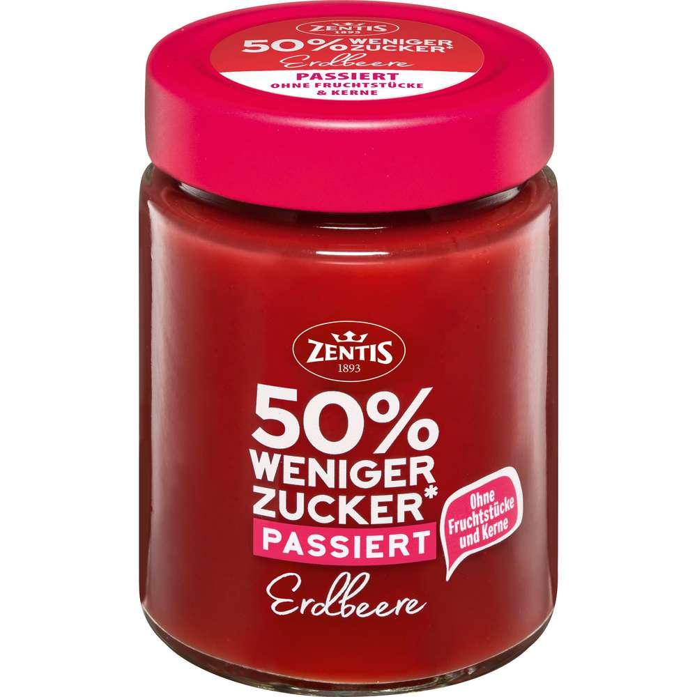 Fruit spread 50% less sugar, strawberry puree