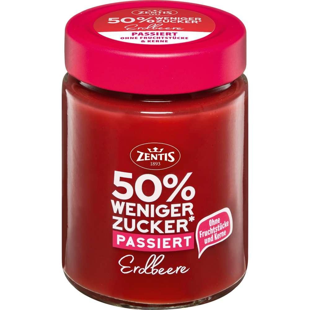 Fruit spread 50% less sugar, strawberry puree
