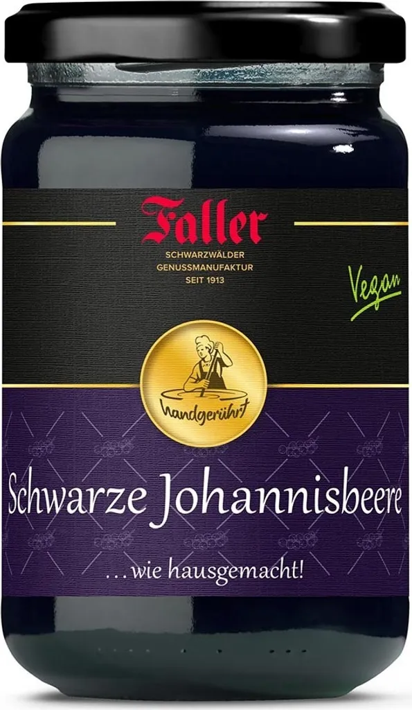Fruchtaufstriche aus dem Schwarzwald Faller Johannisbeere schwarz Konfitüre extra