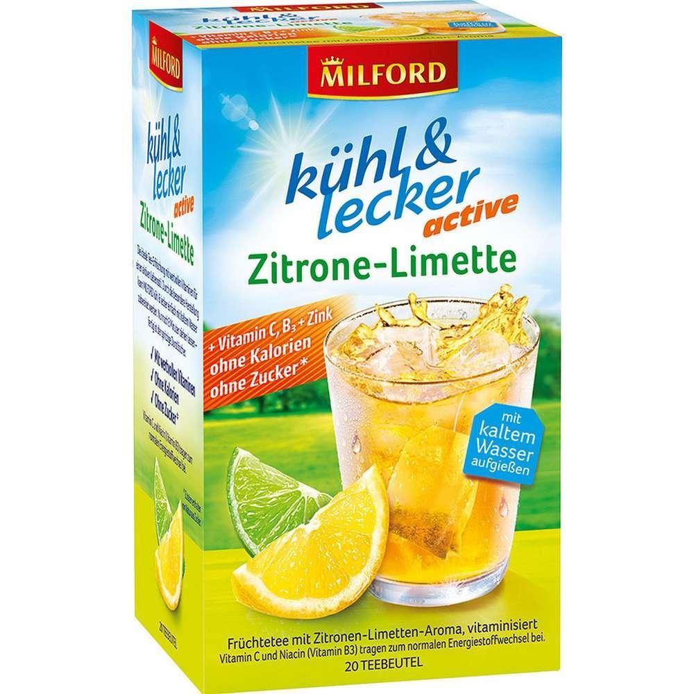 Fruit tea cool & delicious active, lemon-lime