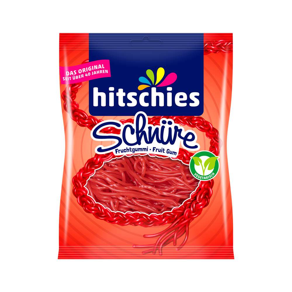 Fruit gum strings, strawberry