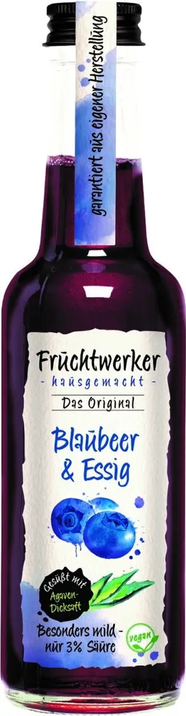 Fruchtwerker Blueberry & Vinegar with Agave Syrup 250ml