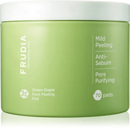 Frudia Green Grape facial peeling pads for a shiny face and enlarged pores