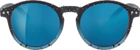 Sunglasses kids black gray frame, blue tinted lenses, 1 piece