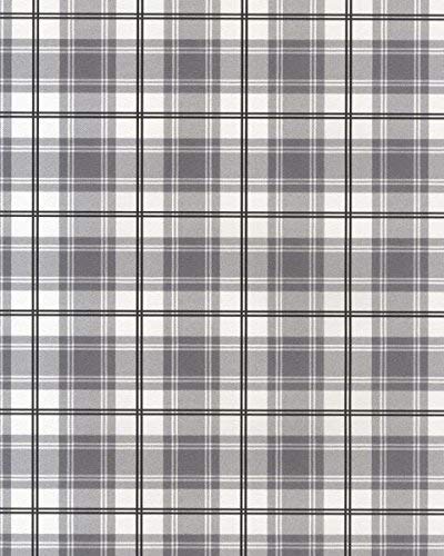 galerie-24 You Only Live Once 51138009 Wallpaper Black Grey White Checked Tartan
