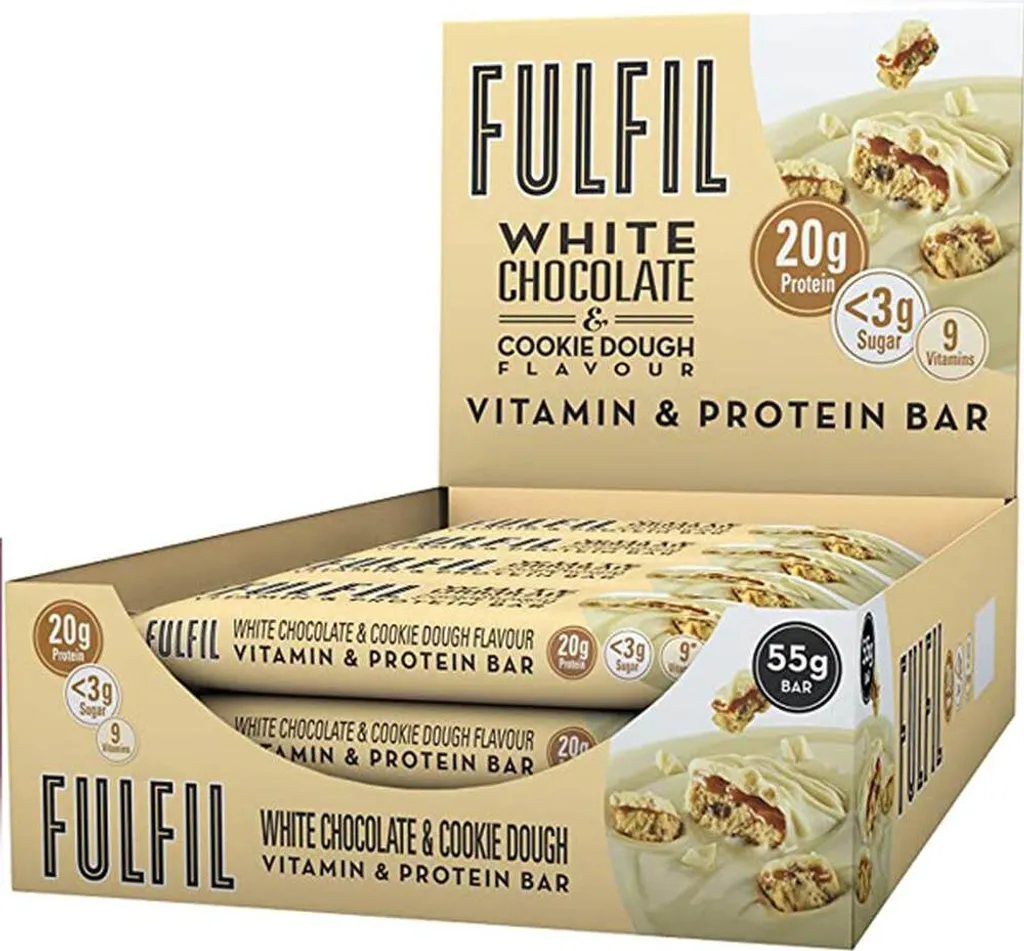 Fulfil Vitamin & Protein Bar – 15 x 55g-Riegel White Chocolate & Cookie Dough