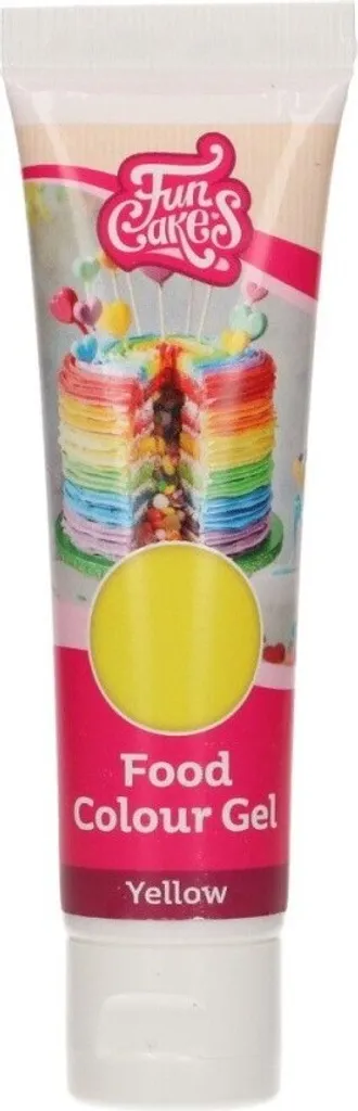 FunCakes Edible FunColours Gel - Yellow 30g