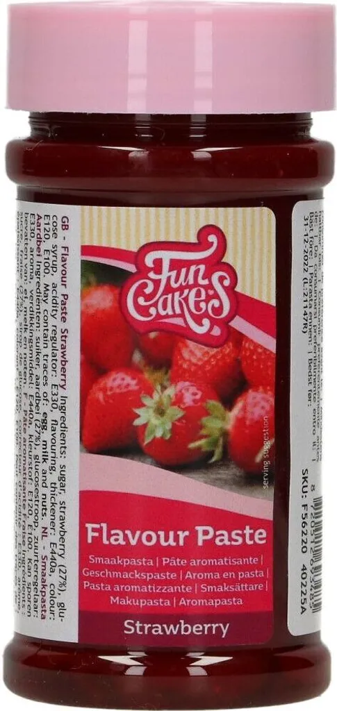 FunCakes Strawberry Flavor Paste 120 g