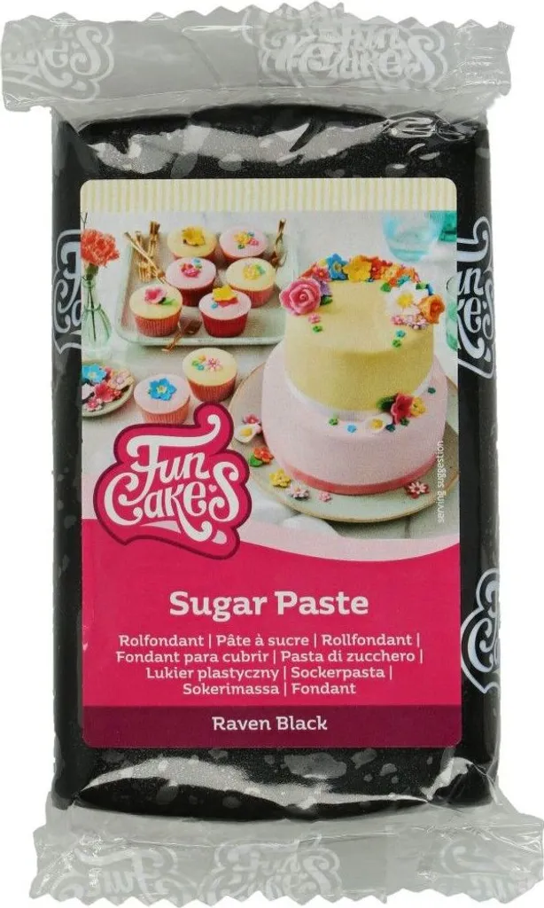 FunCakes Rollfondant Schwarz Raven Black 250g