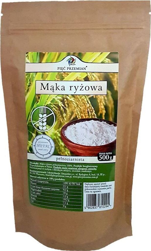 FIVE TRANSFORMATIONS Wholegrain rice flour, gluten-free 500g
