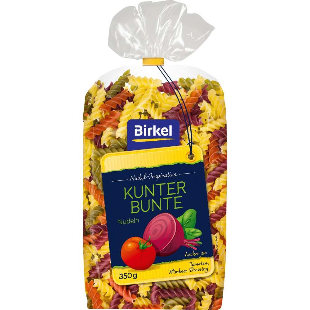Fusilli pasta, colorful