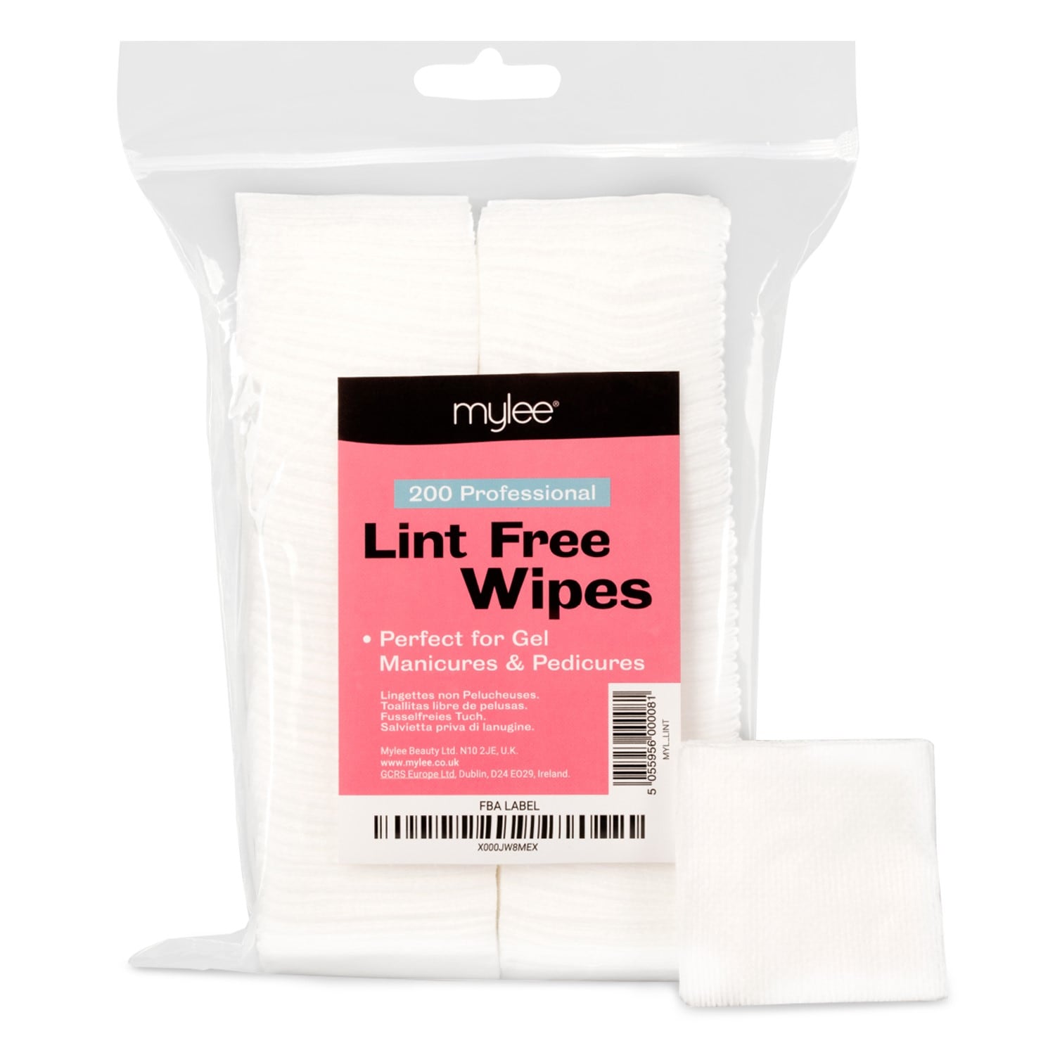 MYLEE Lint-free pads, 200 pieces, 