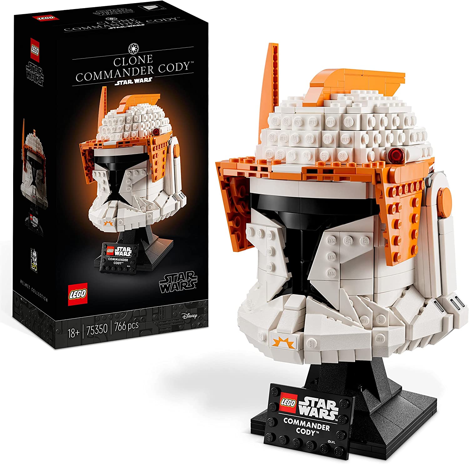 LEGO 75350 Star Wars Clone Commander Cody Helmet Set for Adults, The Clone Wars Keepsake of the 2023 Series, Gift for the Collection, Decorative Model