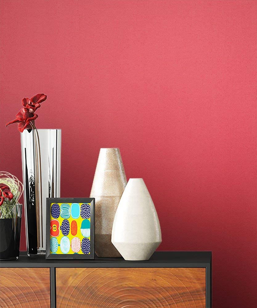 Newroom Flower Wallpaper Red Non-Woven Wallpaper Modern Design Look Include