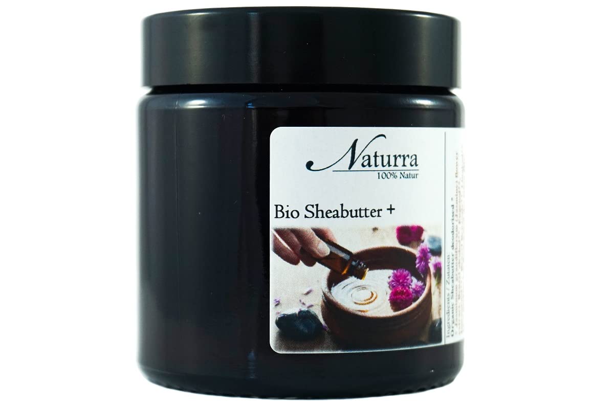 Naturra Organic Shea Butter 100 g Deodorised with Organic Mandarin Oil Green Essential Oil Wellness Oil Body Oil Aromatherapy Natural Cosmetics of Your Choice - Citrus Reticulata