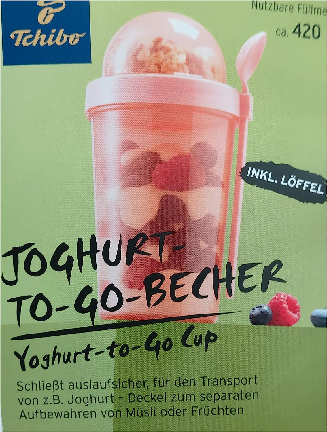 Tchibo Yoghurt to Go Mug with Lid