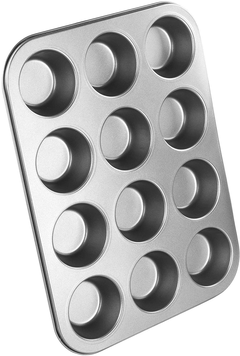 Chef Aid 12 Cups Metal Grey Muffin Baking Tin