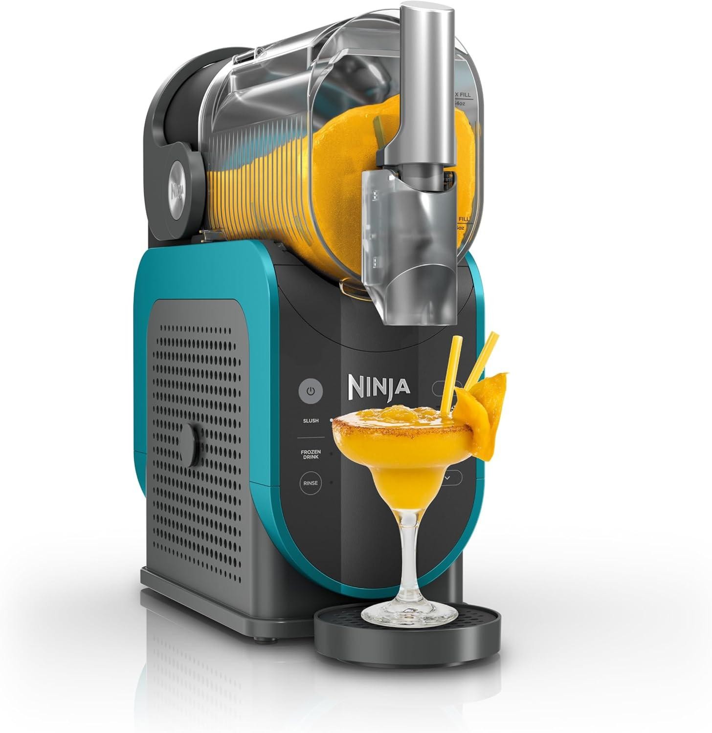 Ninja FS299 Professional Maker with RapidChill Technology, 2.5L Beverage and Slushie Machine, 2 Preset Programs, Frozen Margaritas and More, Premium Accents, Teal
