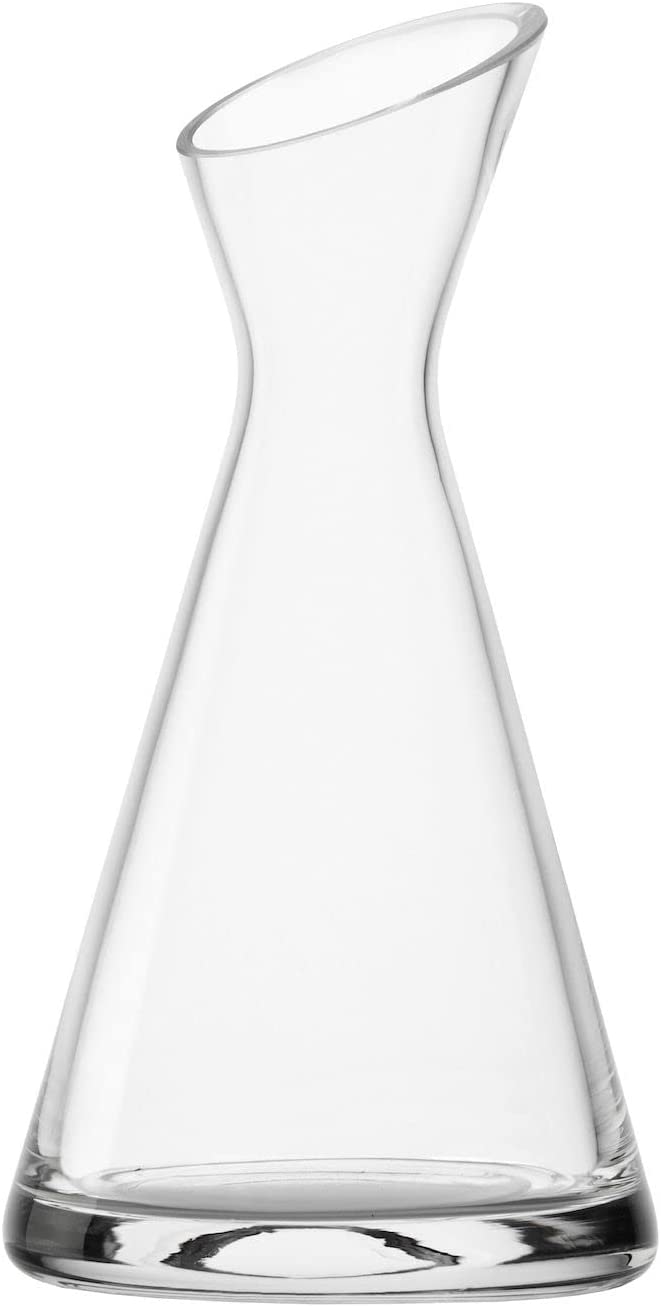 Stölzle Lausitz One for All Glass Carafe - Mouth-Blown / Small Carafe 0.35 L with Slanted Neck / High-Quality Carafe Glass Suitable as Water Carafe, Carafe for Lemonade, Wine Carafe