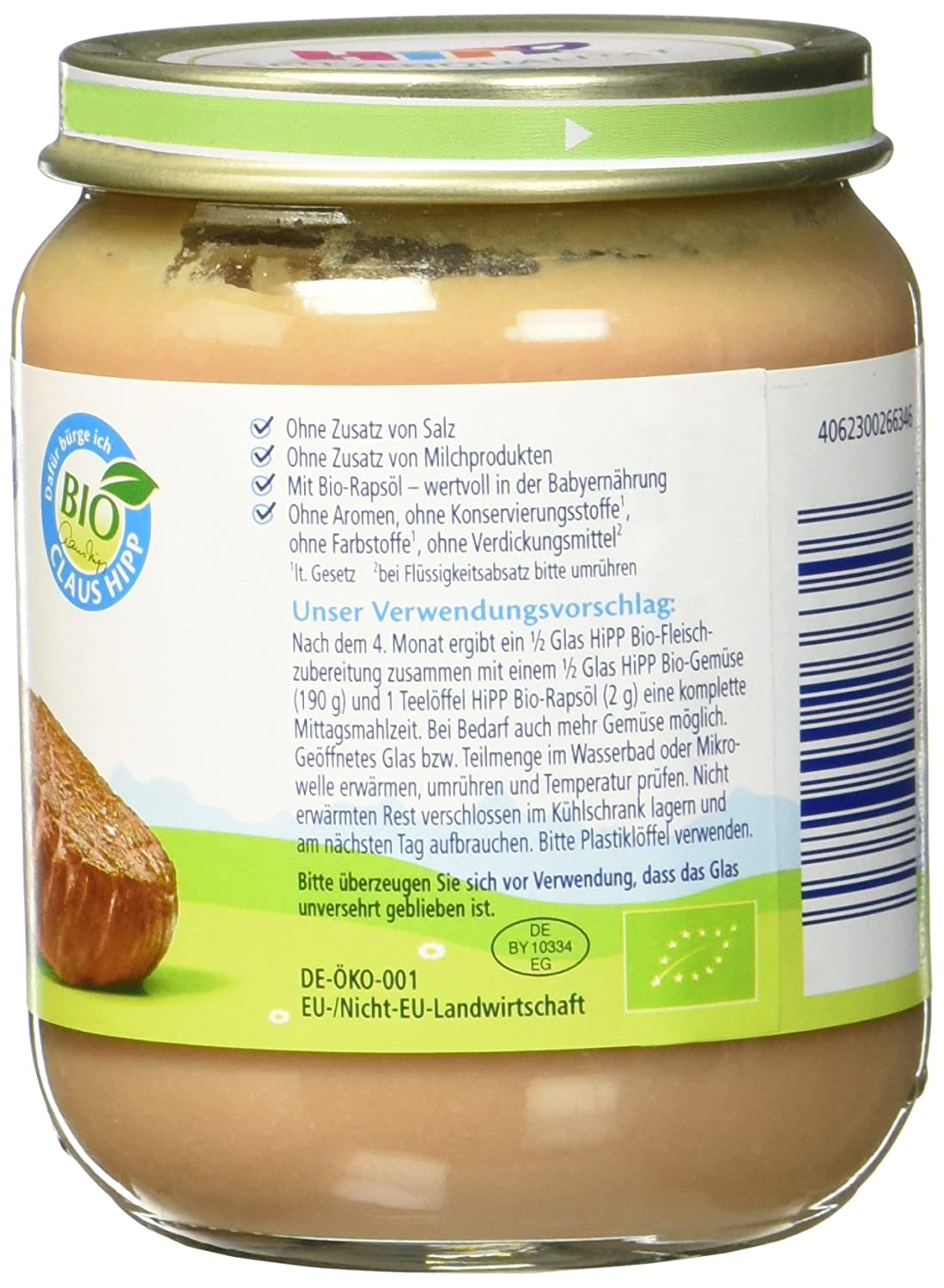 Hipp Bio-Rindfleisch-Zubereitung, 125 g