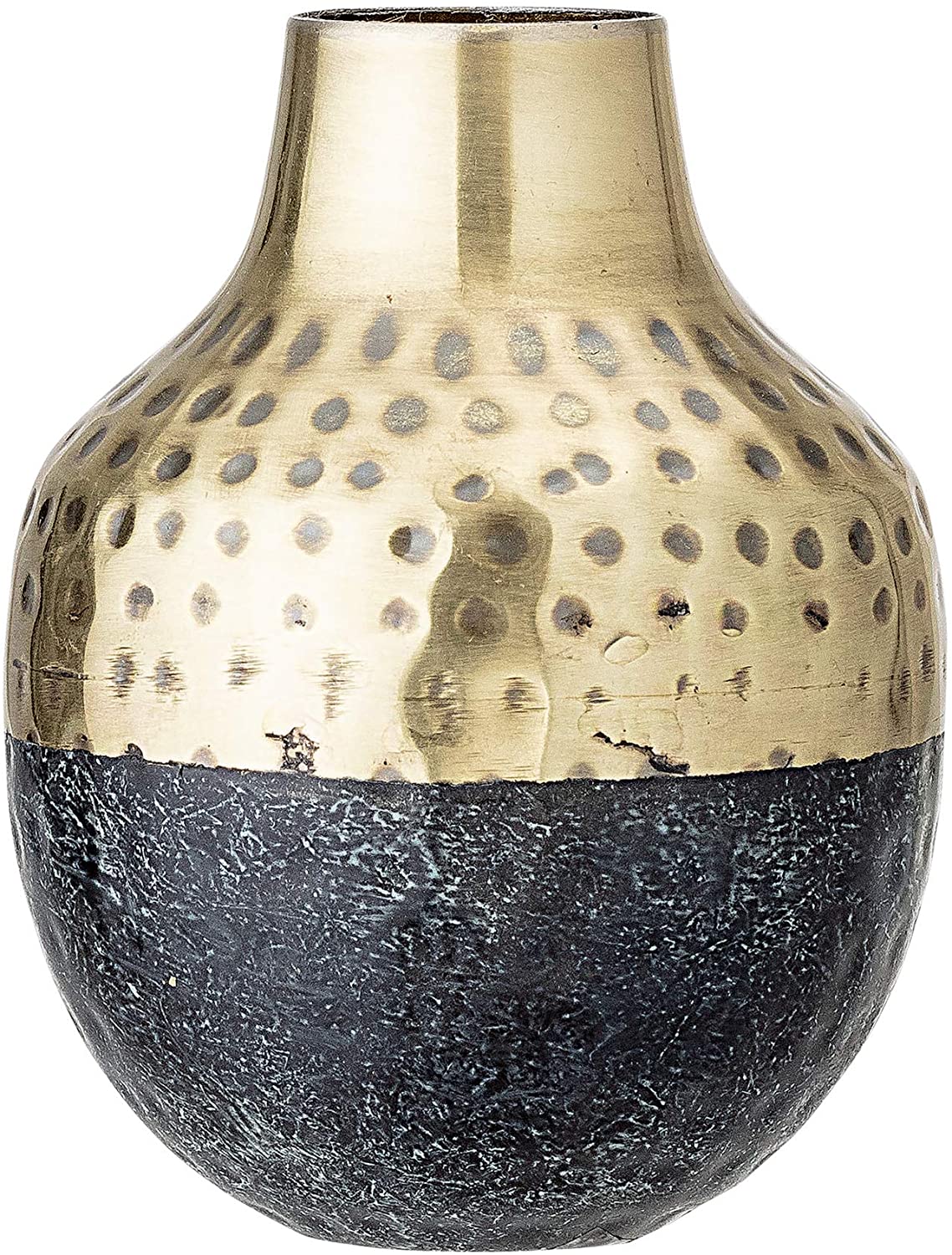 Bloomingville Gold Blue Iron Vase
