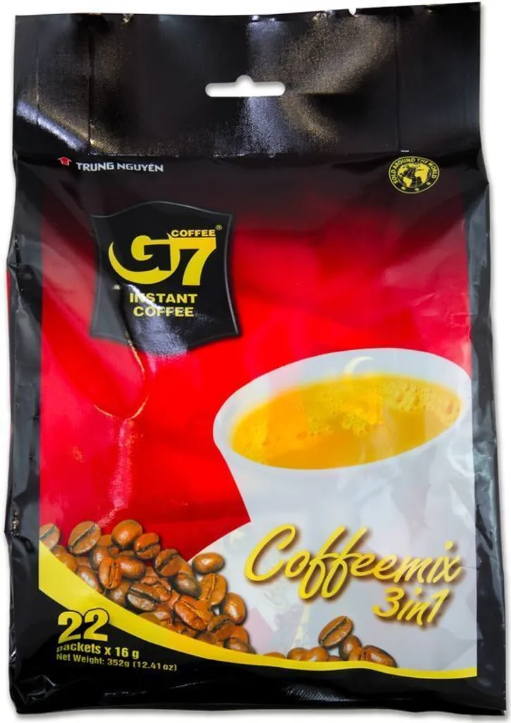G7 Instant Kaffee 3in1 Beutel 352g (22x 16g) Trung Nguyen | Löslicher Kaffee, Schnellkaffee, Pulverkaffee