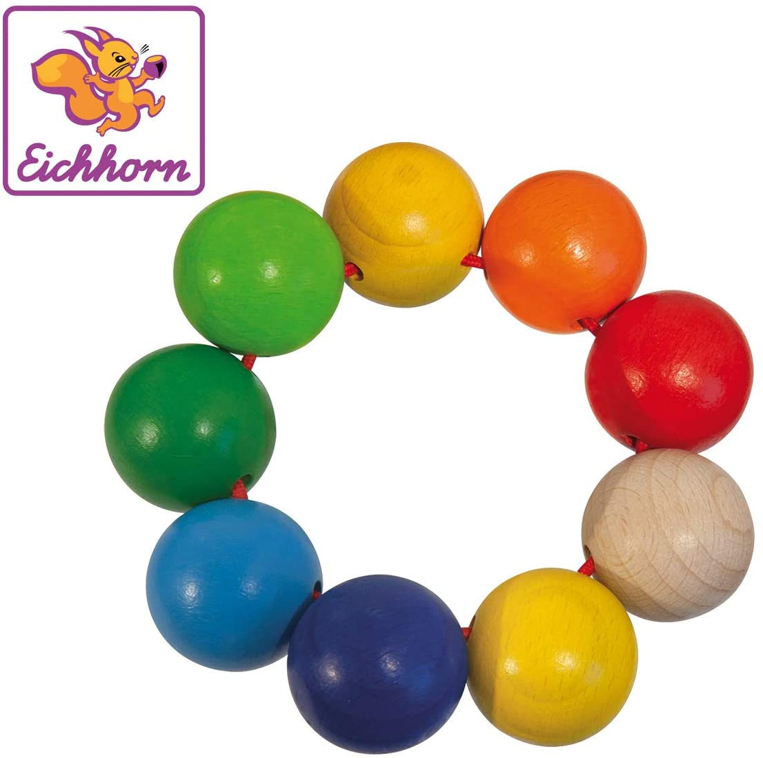 Eichhorn 100017042 9 Coloured Balls FSC 100 % Beech Wood KT 3 m + Made in Germany