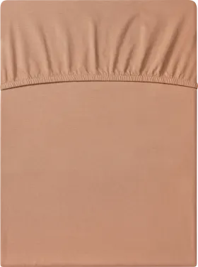 Fitted sheet double size, brown, 180 x 200 cm, 1 piece