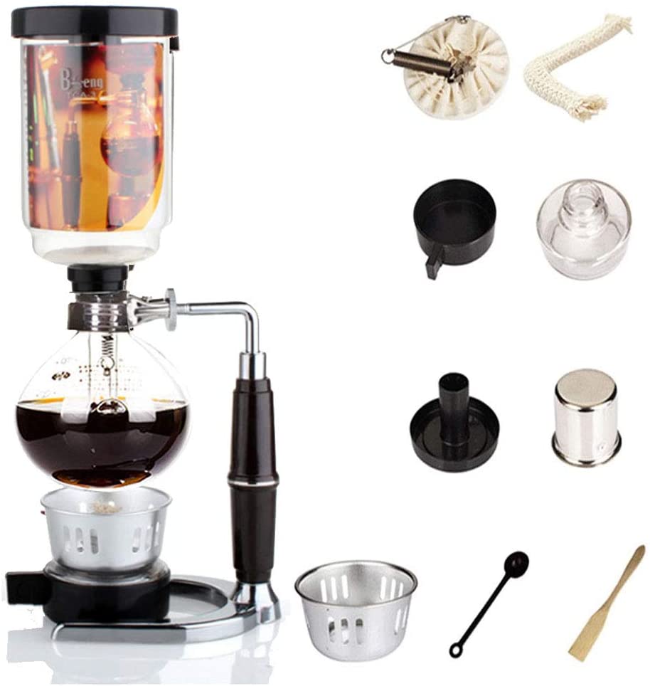 Siphon Coffee Machine Japanese Style Vacuum Glass Siphon Pot Percolators 1-3 Cups Siphon Coffee Machine (Siphon)